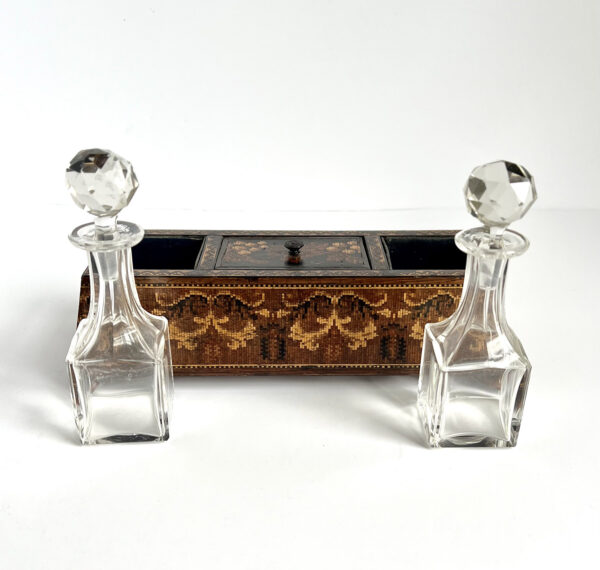 Tunbridge ware perfume stand, front view